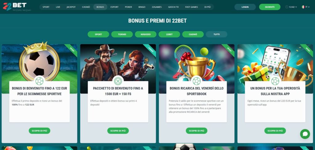 22Bet Casino Bonus