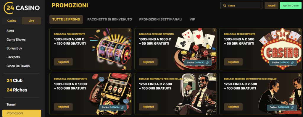 24Casino Online Casino Bonus
