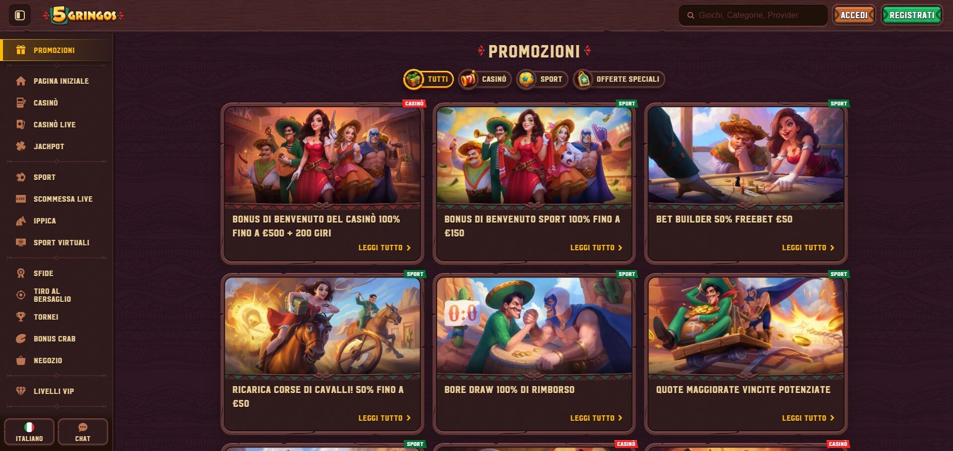 5Gringos Casino Bonus