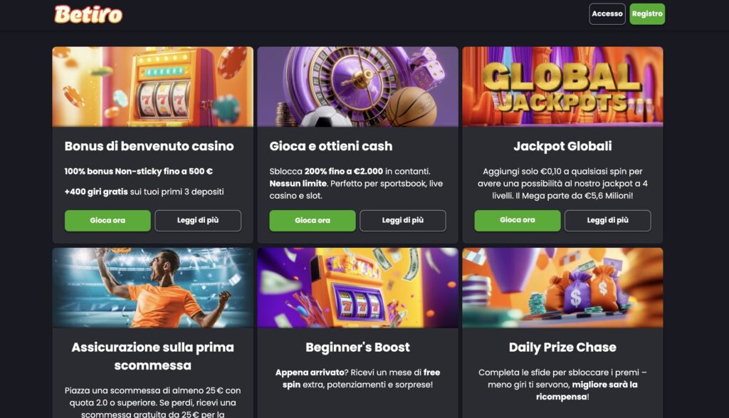 Betiro Casino Bonus