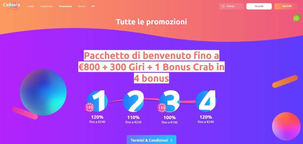 Cadoola Casino Bonus