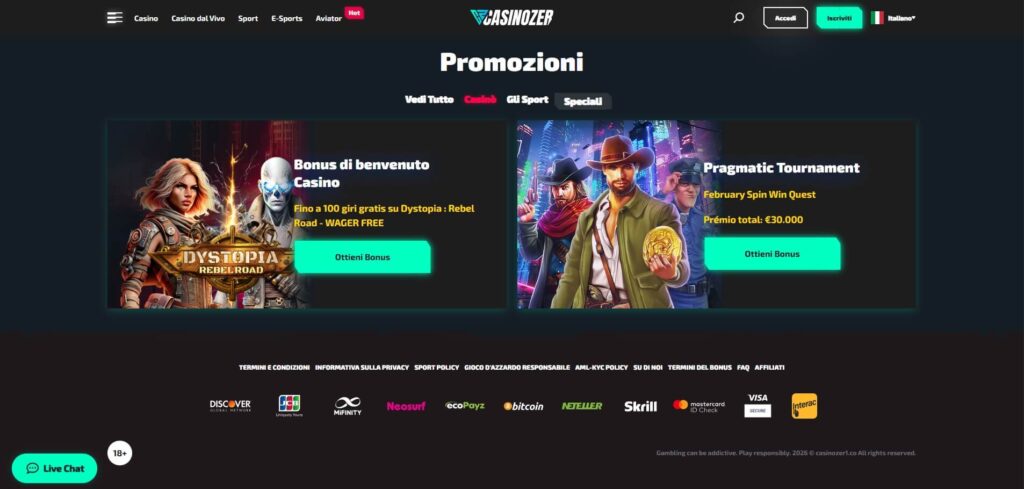 Casinozer Casino Bonus