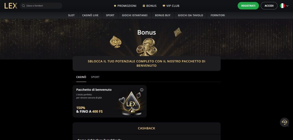 Lex Casino Bonus