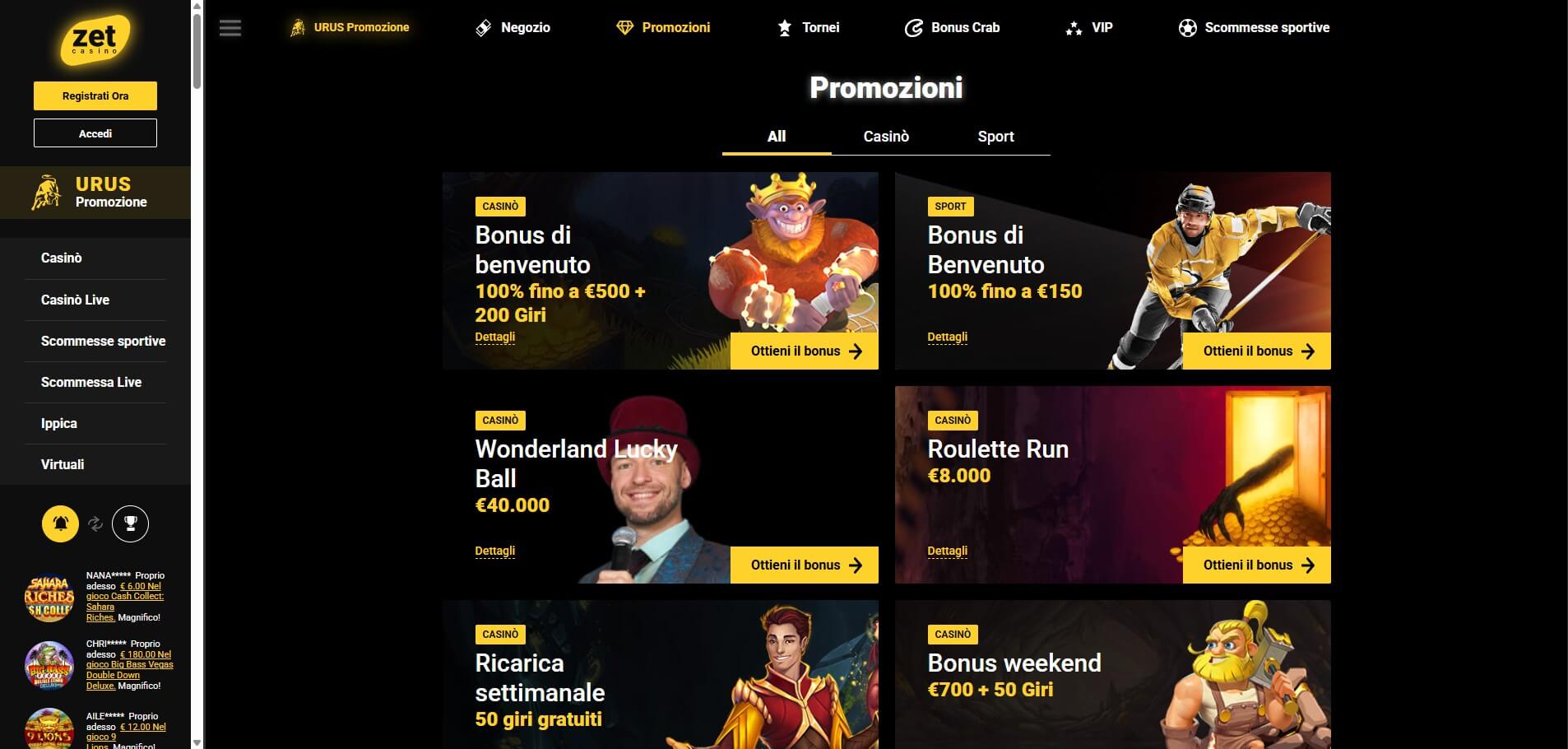 ZetCasino Bonus